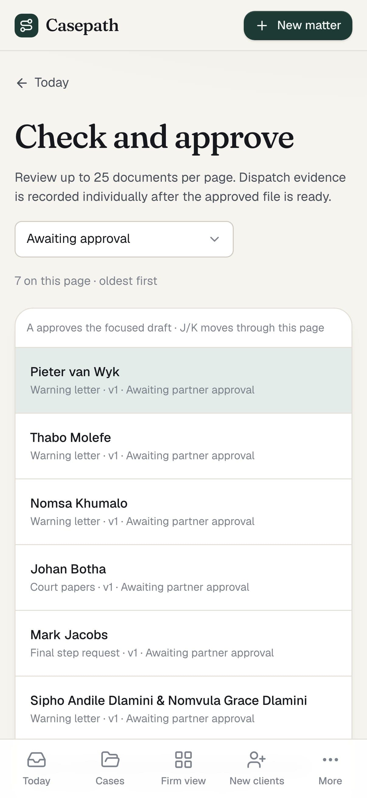 Casepath, phone screen: Approvals from anywhere