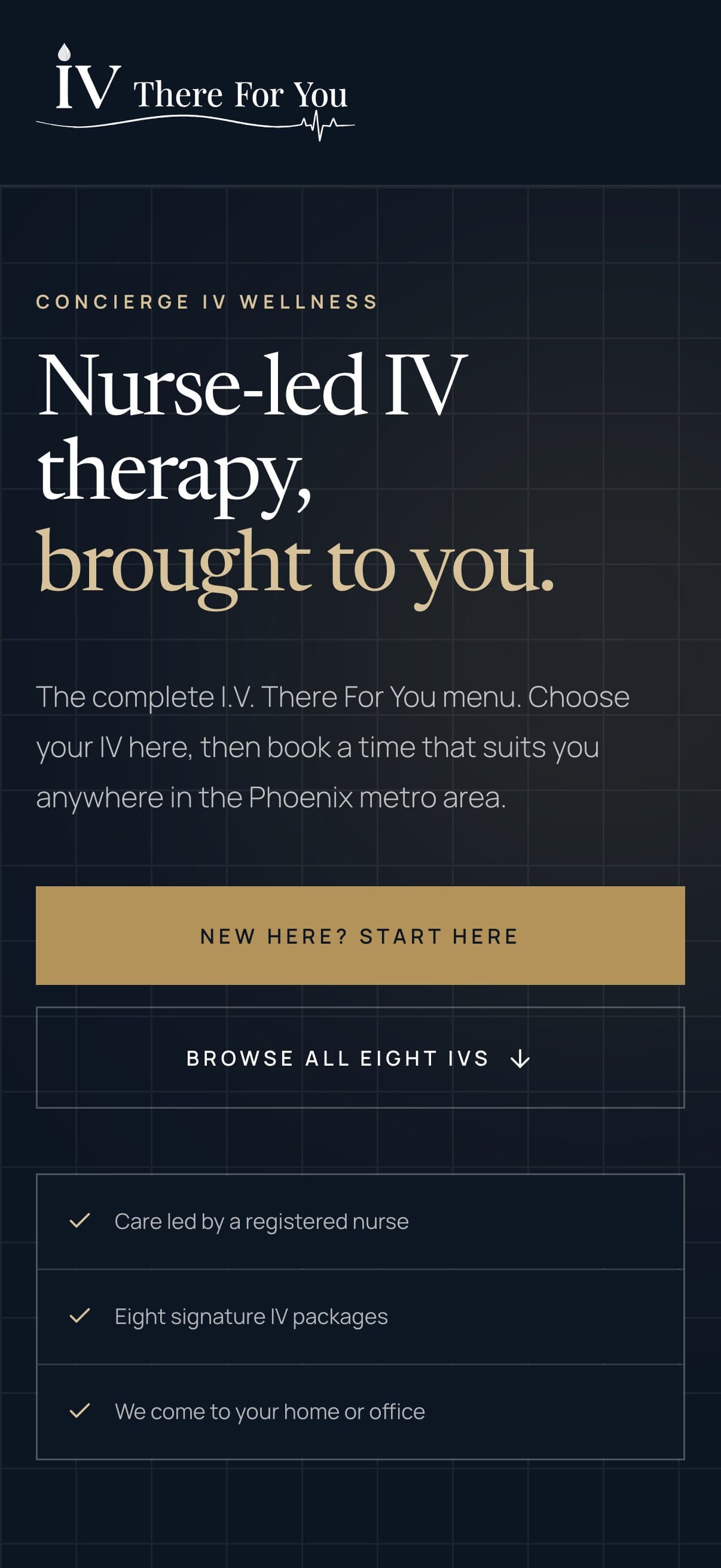 I.V. There For You, phone screen: Menu on a phone
