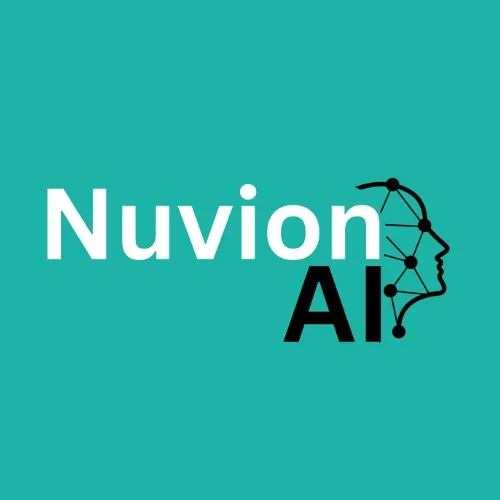 Nuvion AI's old logo, on teal