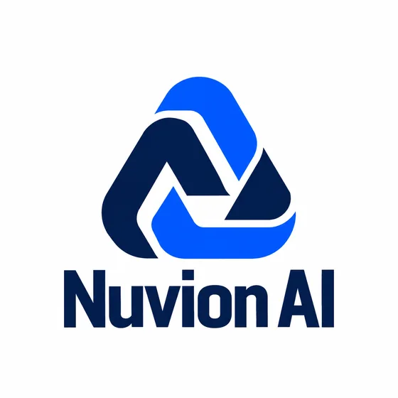Nuvion AI logo option, round 1: Woven triad