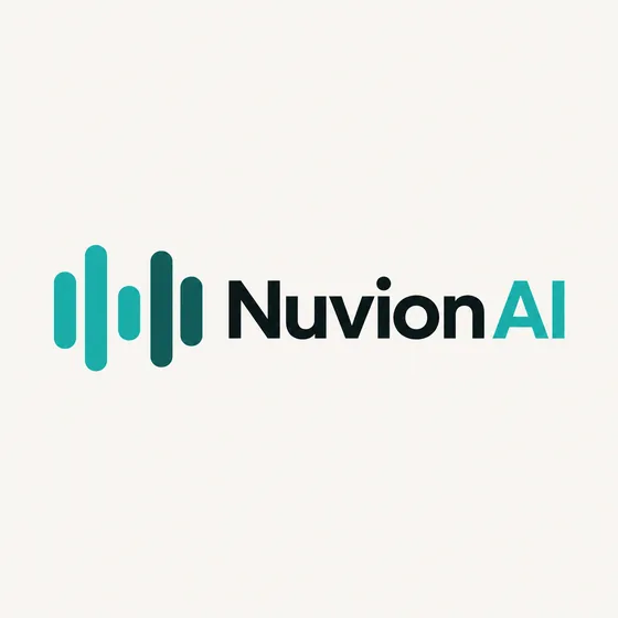Nuvion AI logo option, round 2: Voice wave