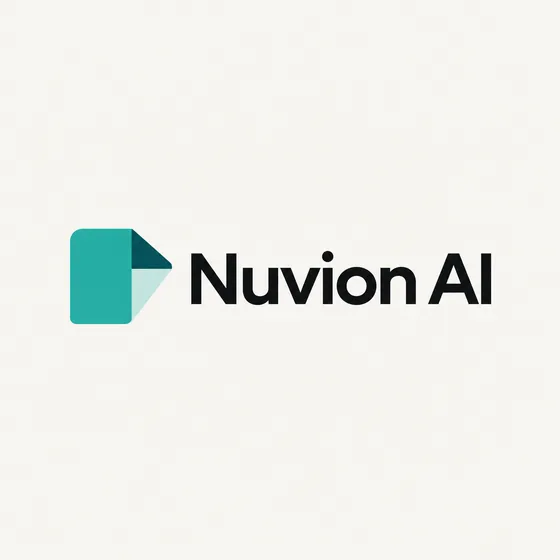 Nuvion AI logo option, round 2: Forward fold