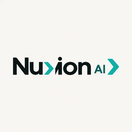 Nuvion AI logo option, round 2: Custom wordmark