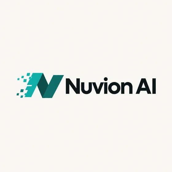 Nuvion AI logo option, round 3: Pixel trail