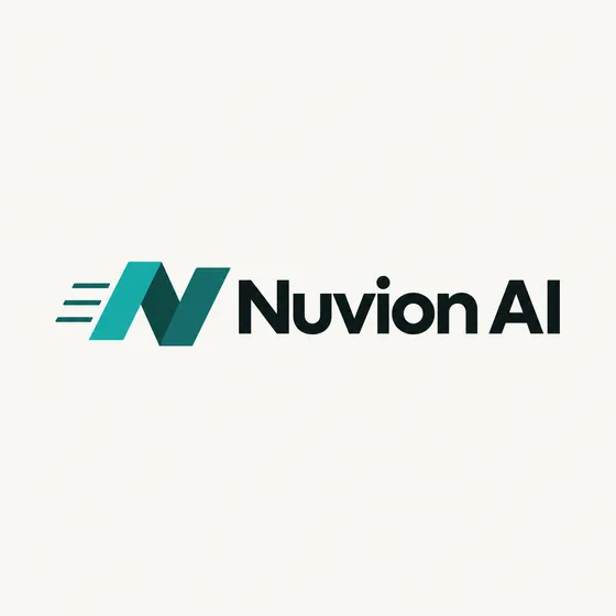 Nuvion AI logo option, round 3: Speed lines