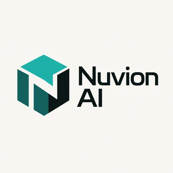Nuvion AI logo option, round 4: Iso cube