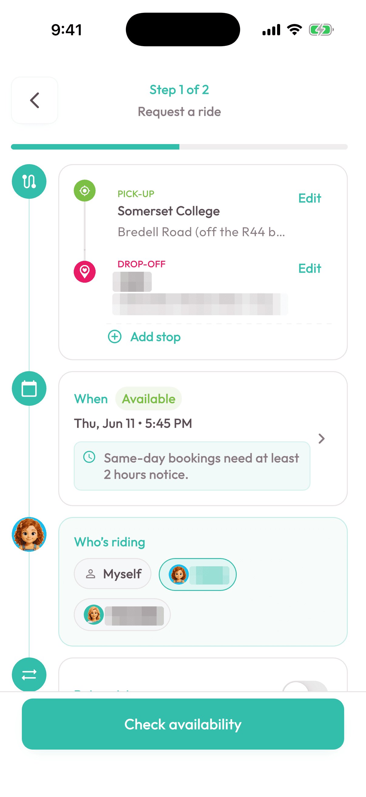 Shubble: Choose who is travelling