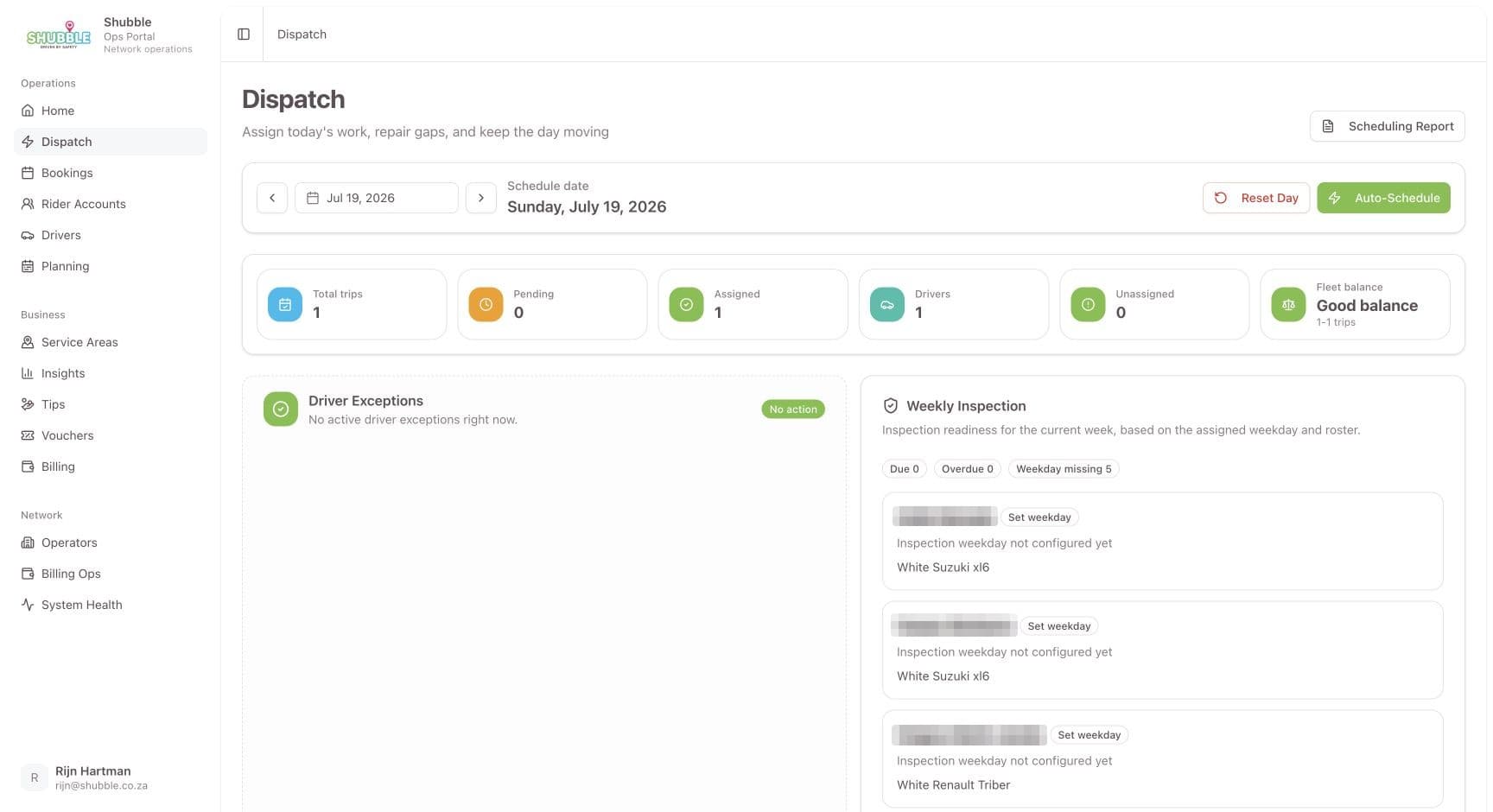 Shubble, screen: Live dispatch