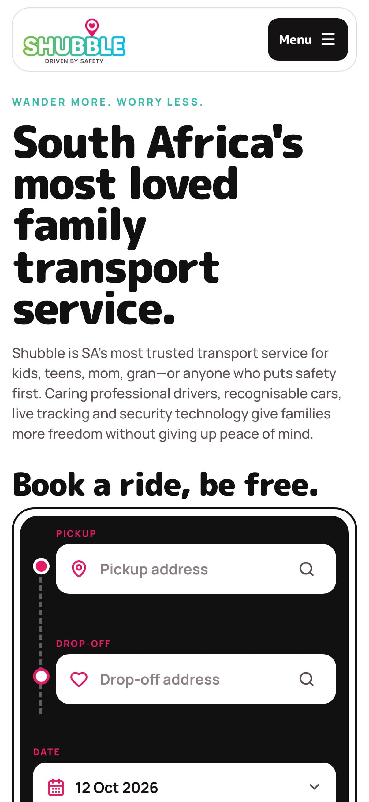 Shubble, phone screen: On a phone