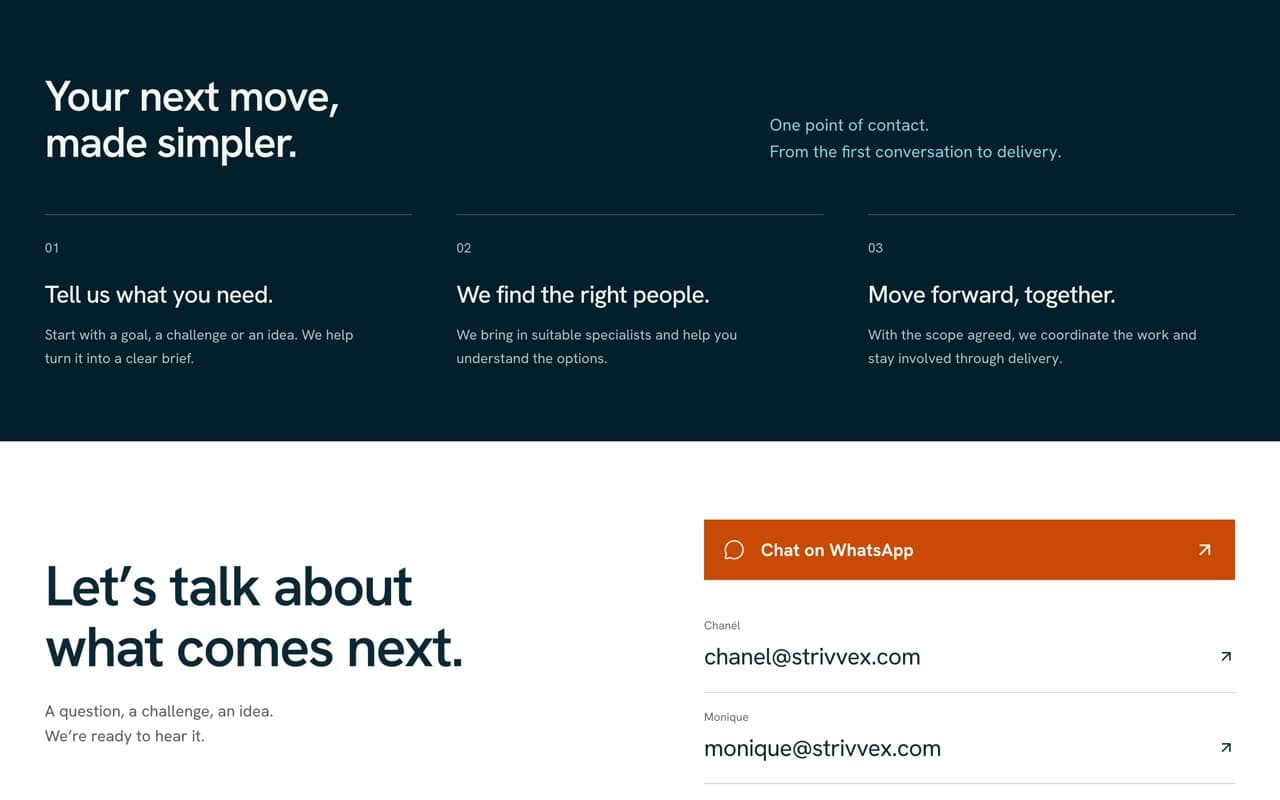 How it works, in three moves, recorded on strivvex.com
