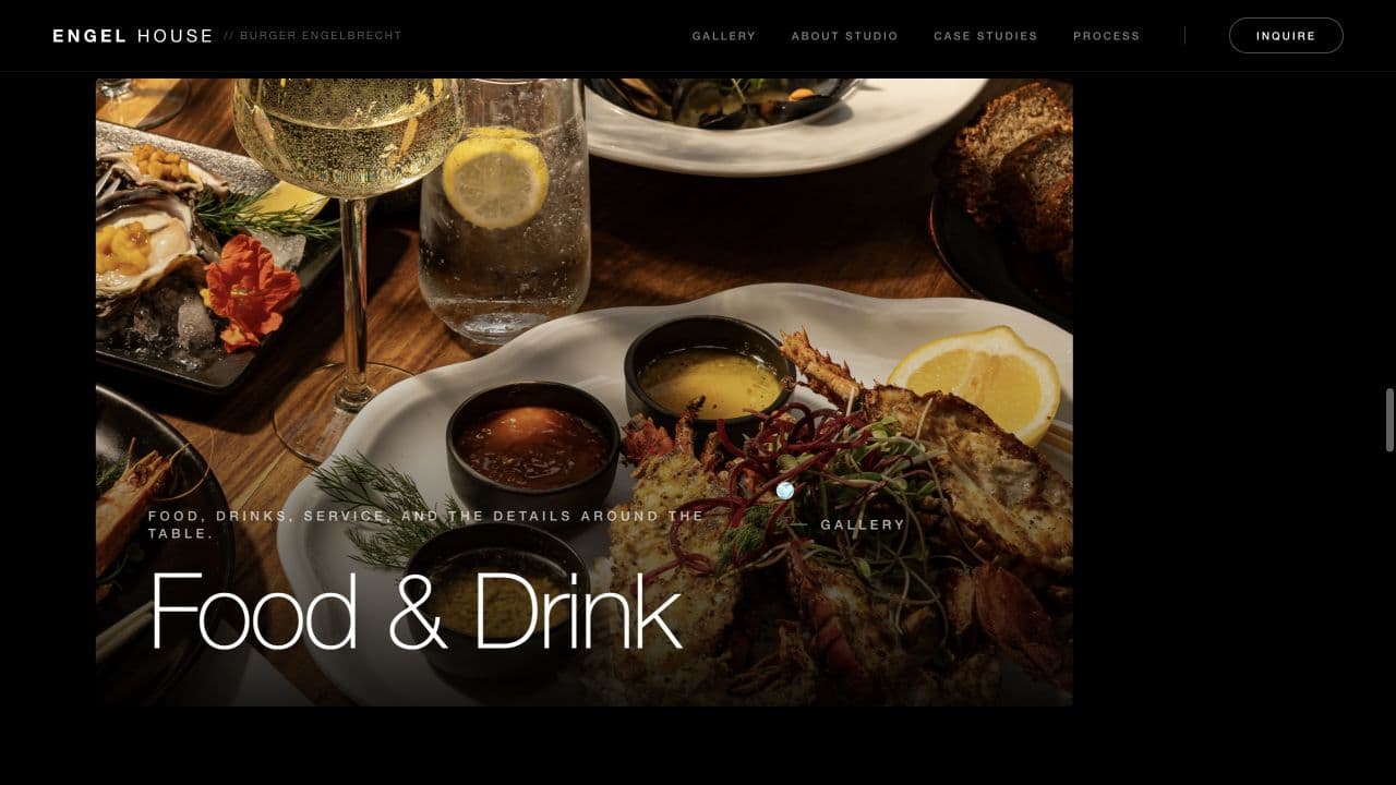 ENGEL HOUSE website — Food and drink
