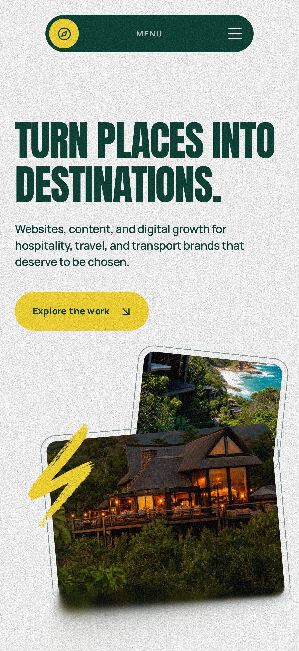 Explore Hub, phone screen: Home on a phone