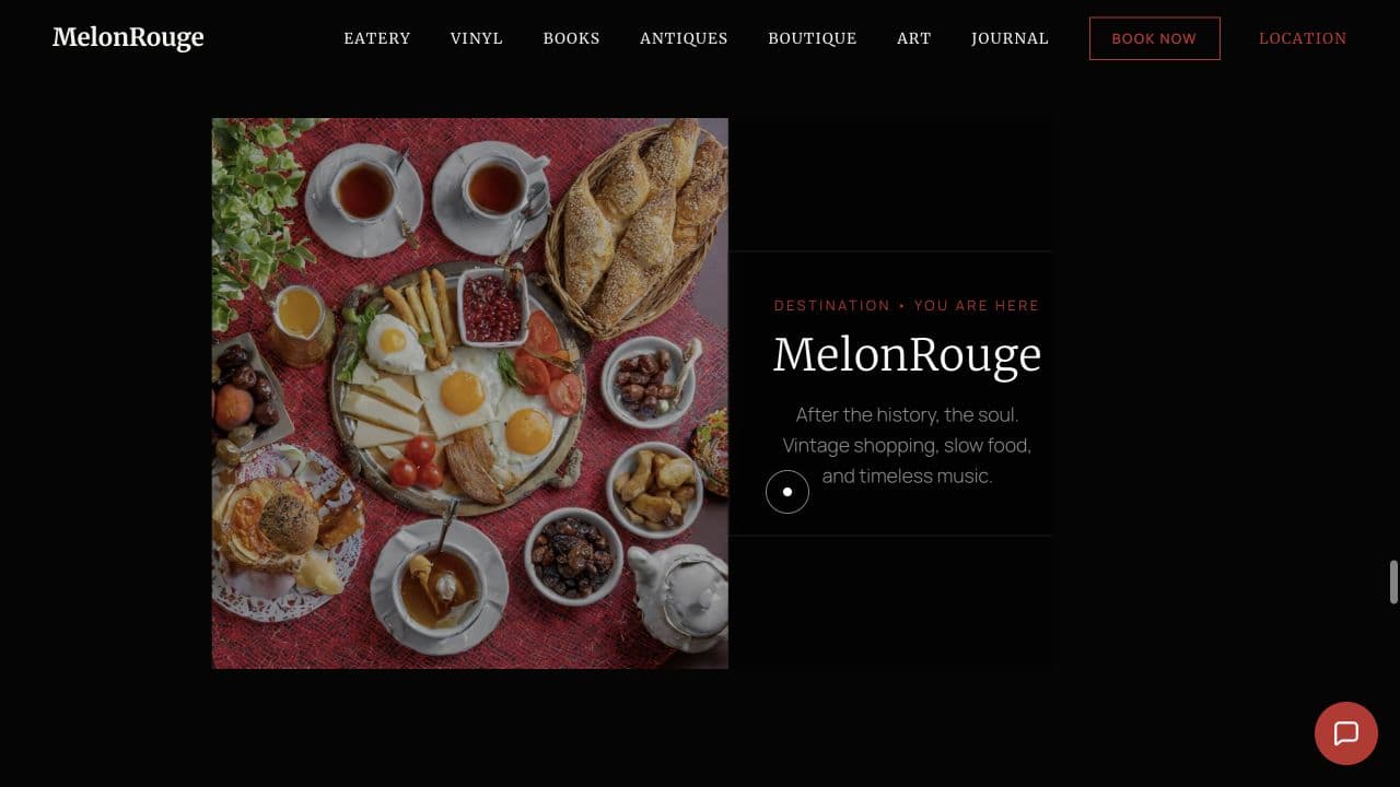 MelonRouge website — The Cradle journey