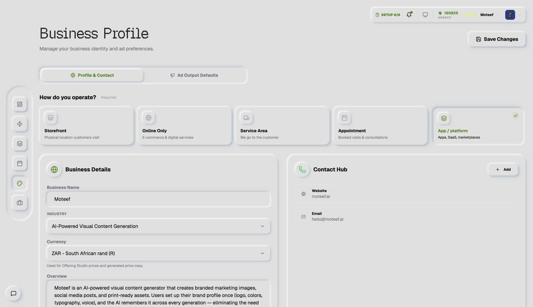 Moteef (x Create product) product — Brand workspace