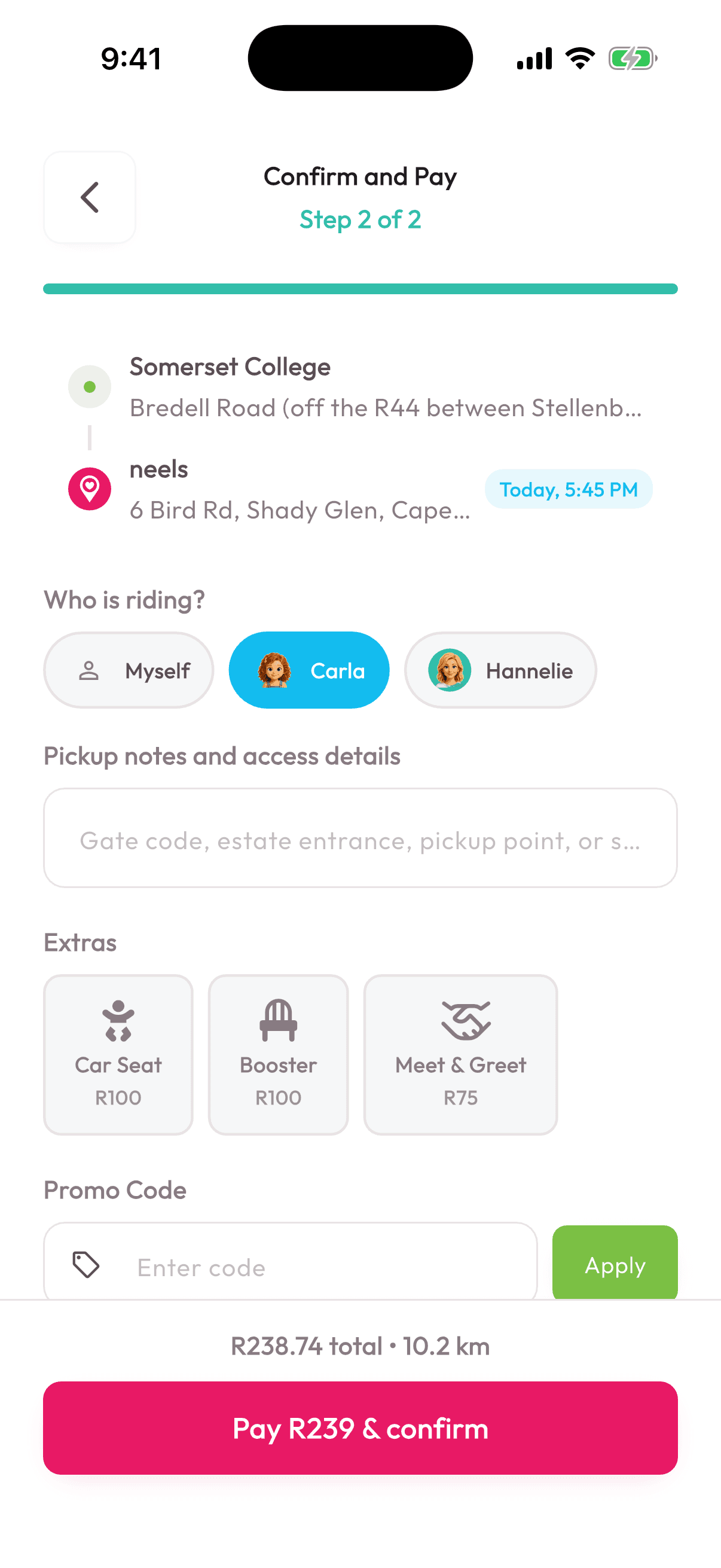 Shubble product — Confirm and pay